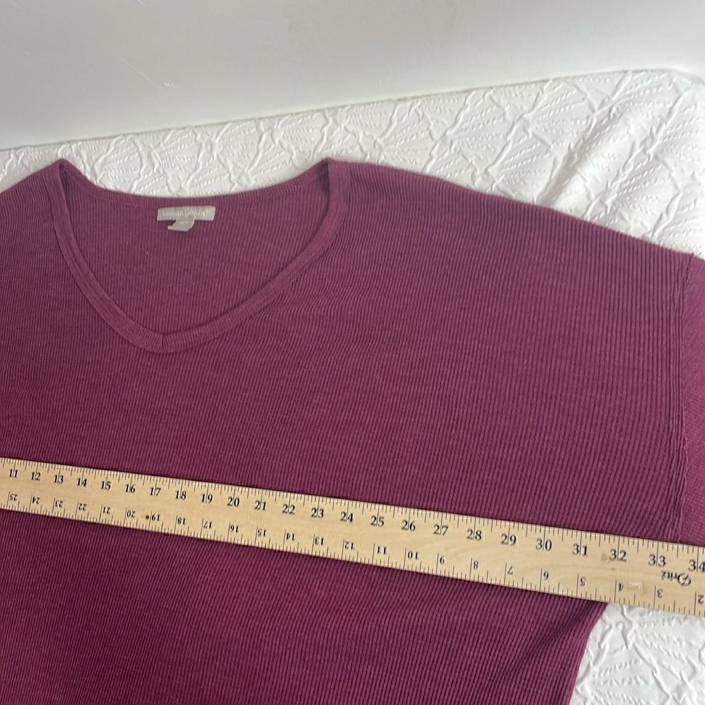 Woman Within Waffle Knit Thermal Shirt Long Sleeve Purple size 2X - Picture 10 of 12